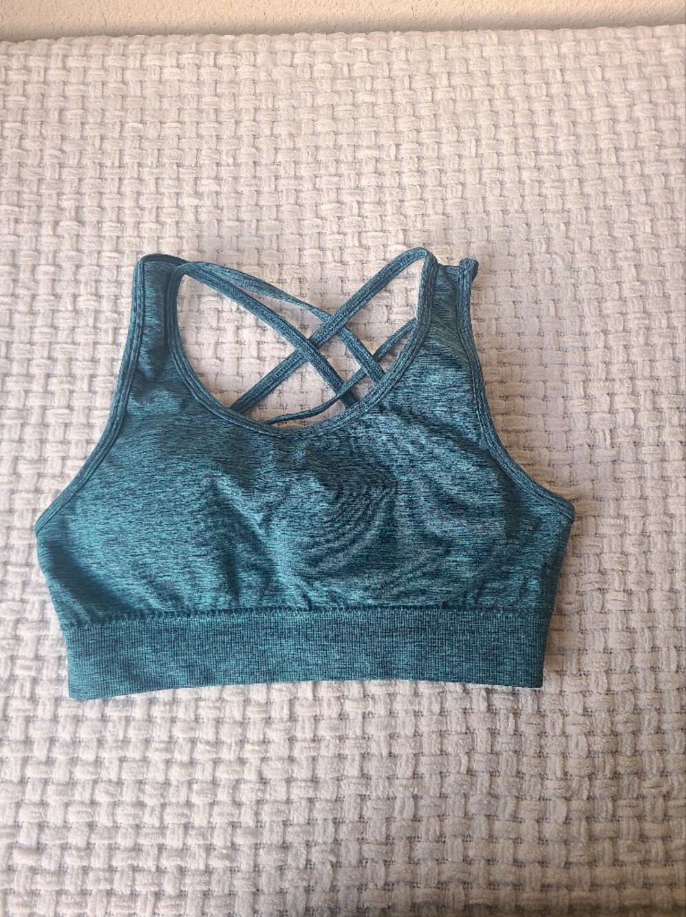 Alphalete Teal Crisscross Sports Bra - Women's Size S